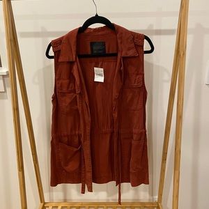 Sanctuary Tie Cargo Vest, Russet Red, Women’s Small
